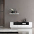 TV002 White Gloss Dark Oak