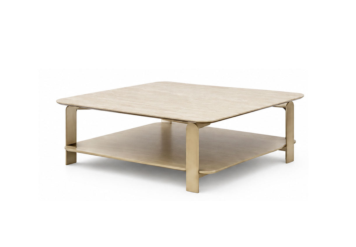 Vento Coffee Table | Modern Travertine-Look Ceramic Coffee Table