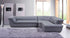 397 Premium Leather Sectional In Grey