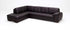 625 Italian Leather Sectional Black