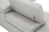 Annalaise Italian Leather Sectional in Silver Grey