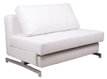 Premium Sofa Bed K43-1 in White Leatherette