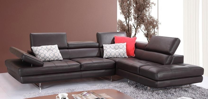 A761 Sectional in Maroon