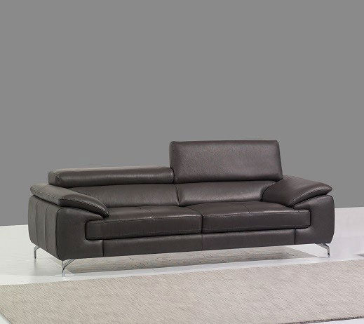 A973 Premium Leather Sofa Set in Black