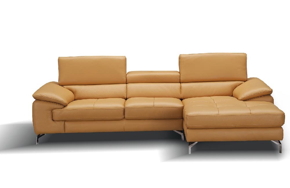 A973b Premium Leather Sectional in Red