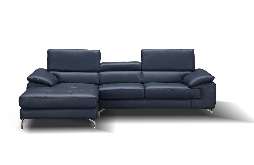 A973b Premium Leather Sectional in Black