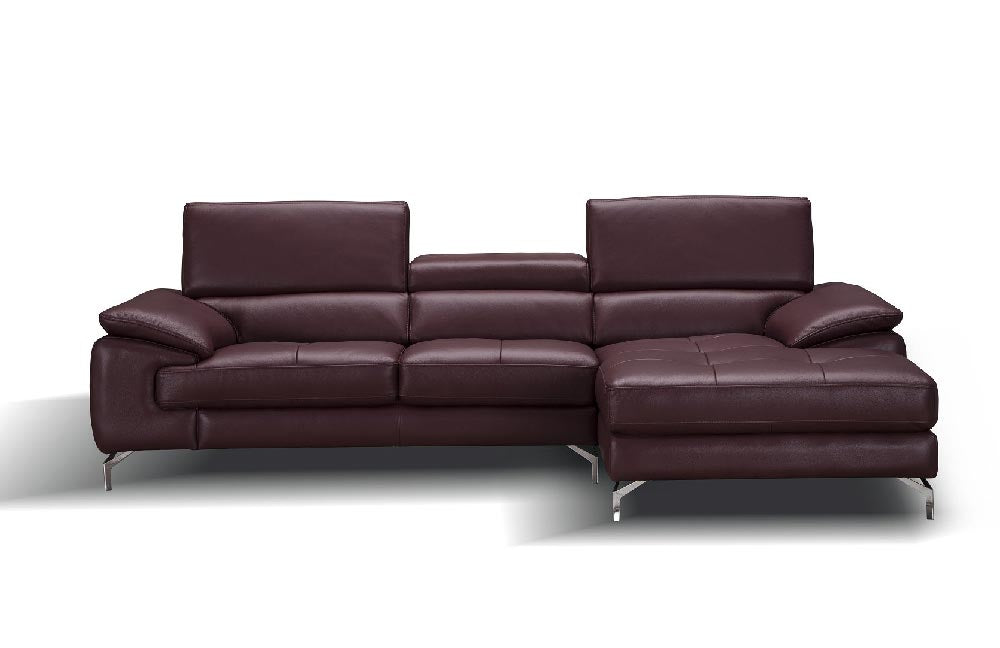 A973b Premium Leather Sectional in Blue