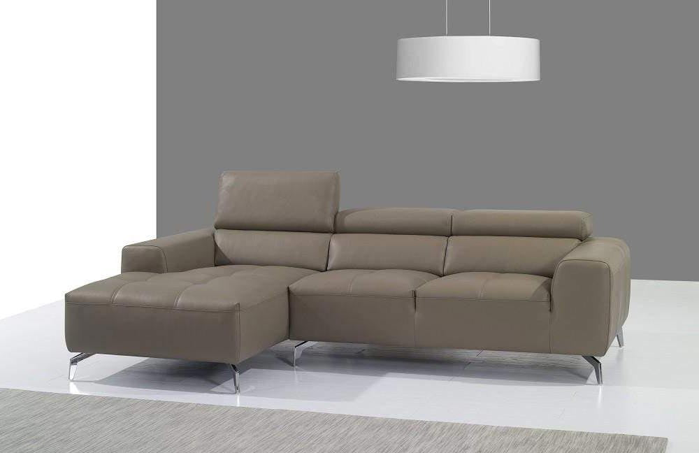 Premium leather Sectional (A978b) - Burlywood