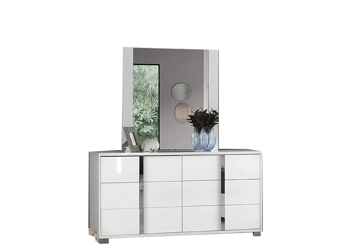Giulia Dresser & Mirror in Gloss White