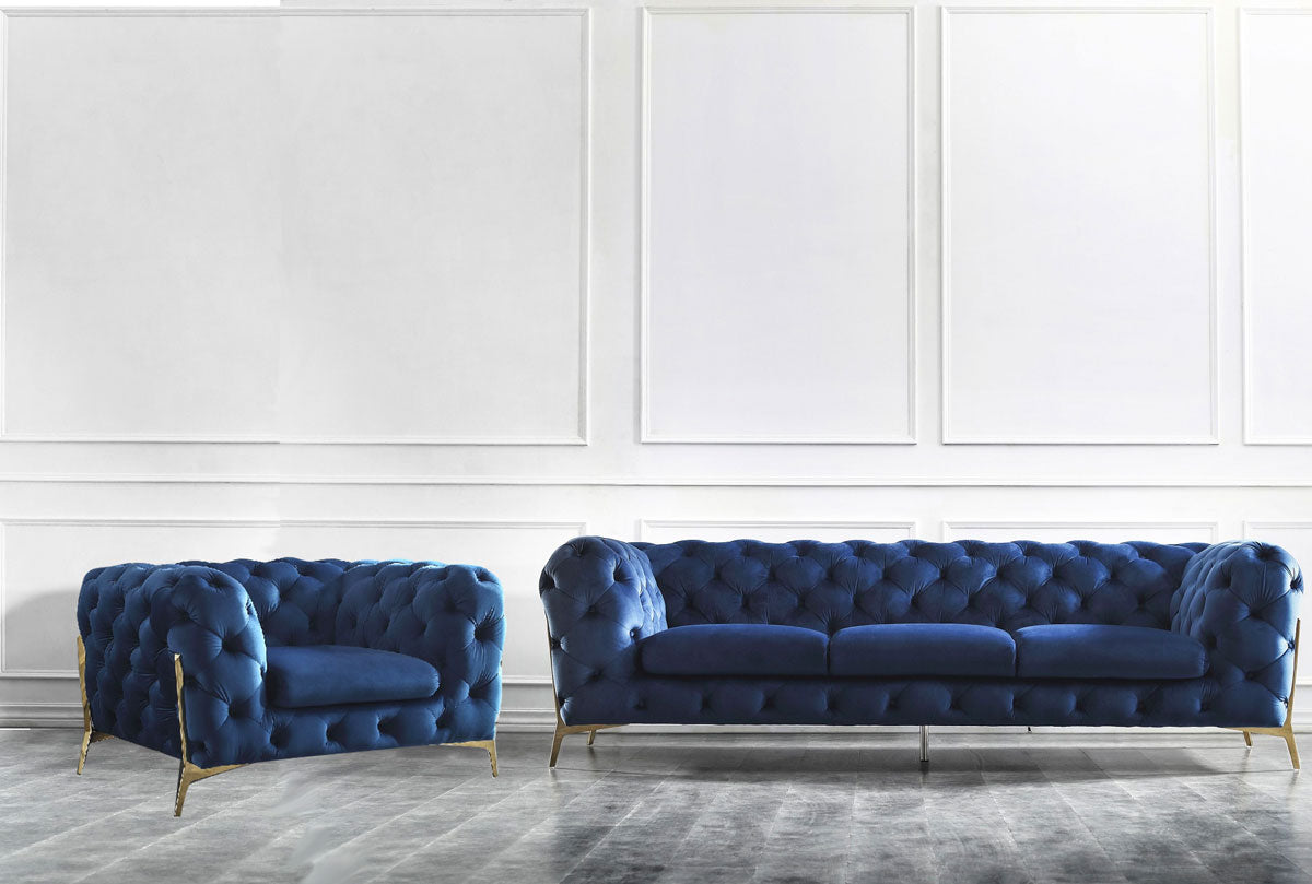 Glamour Blue Sofa Collection