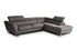 Sparta Italian Leather Sectional in Dark Grey