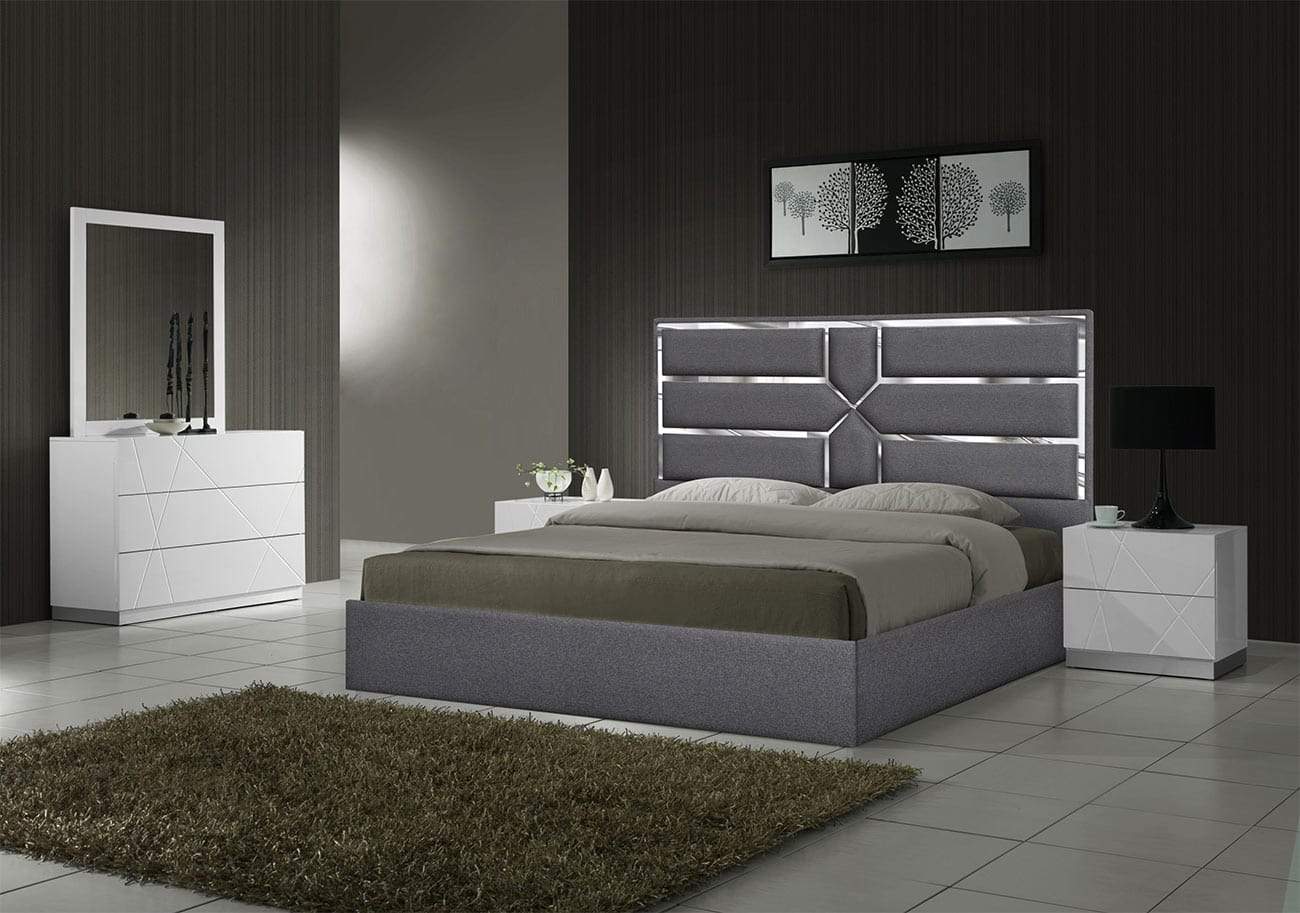 J and M Furniture Bed Da Vinci Bed in Charcoal