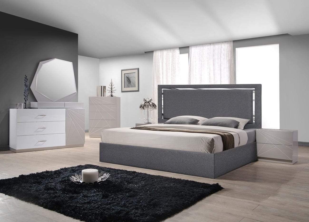 J and M Furniture Bed Monet Bed in Charcoal