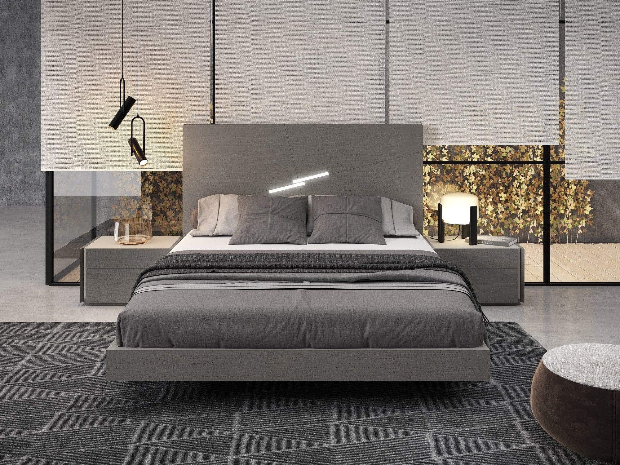 J and M Furniture Bedroom Sets Faro Premium Bedroom Set in Grey