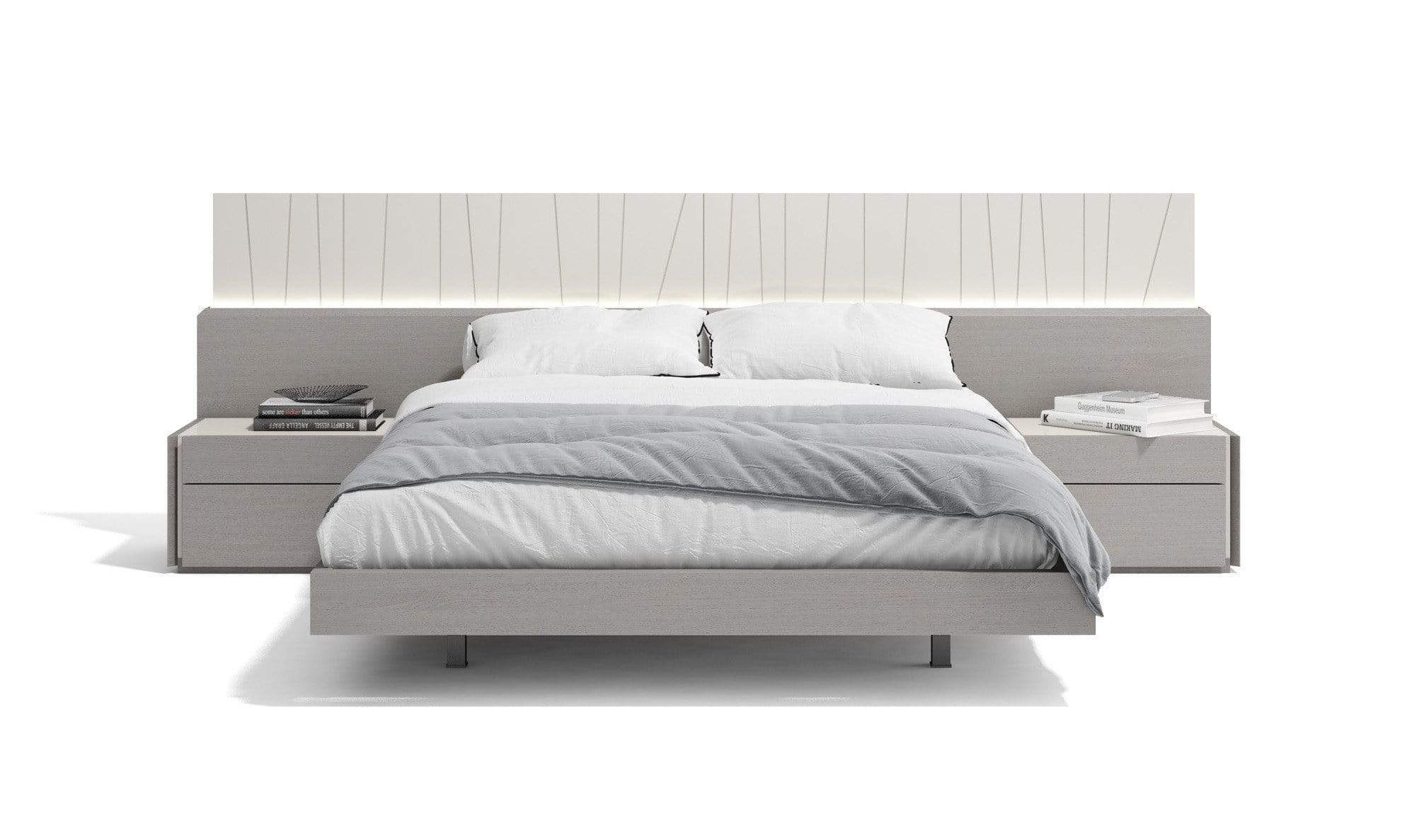 J and M Furniture Bedroom Sets Porto Premium Bedroom Set in Grey