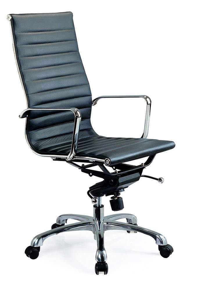 J and M Furniture Chair Black Comfy Office Chair - High Back