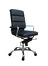 J and M Furniture Chair Black Plush Office Chair - High Back