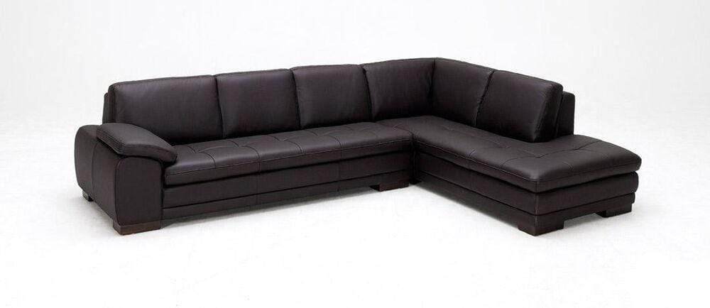 J and M Furniture Couches & Sofa Black 625 - Miami Premium Leather Sectional