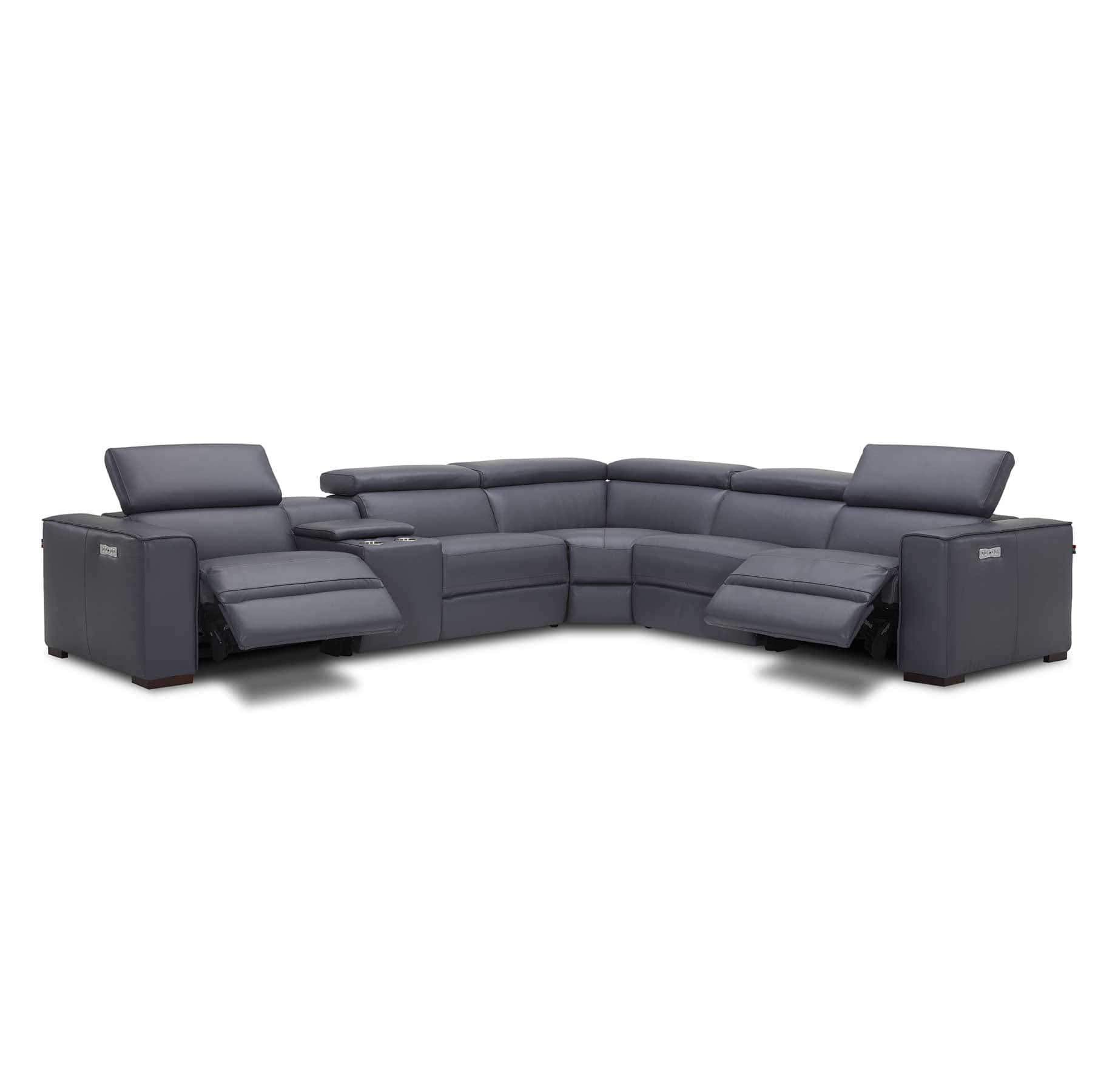J and M Furniture Couches & Sofa Blue Grey / Right Picasso 6Pc Motion Sectional In Various Colors