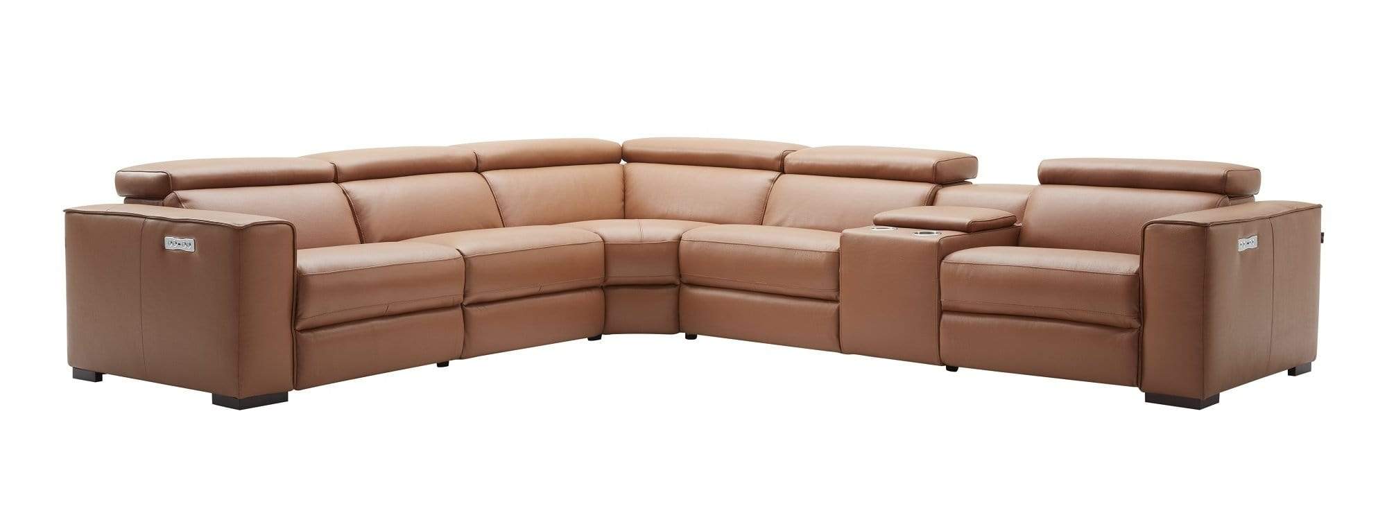 J and M Furniture Couches & Sofa Caramel / Right Picasso 6Pc Motion Sectional In Various Colors