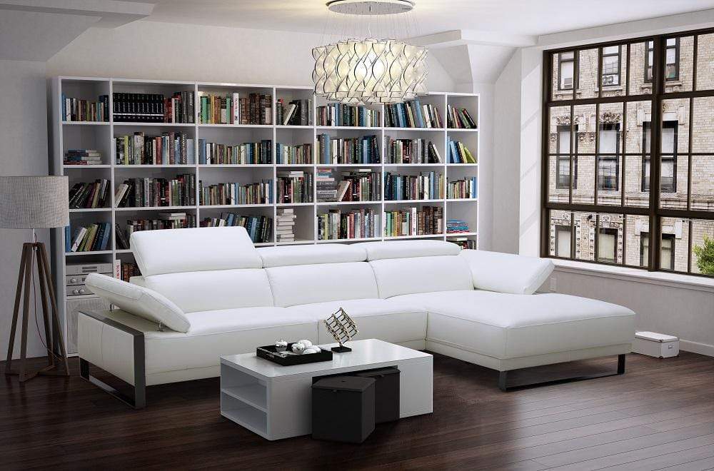 J and M Furniture Couches & Sofa Fleurier Sectional in White