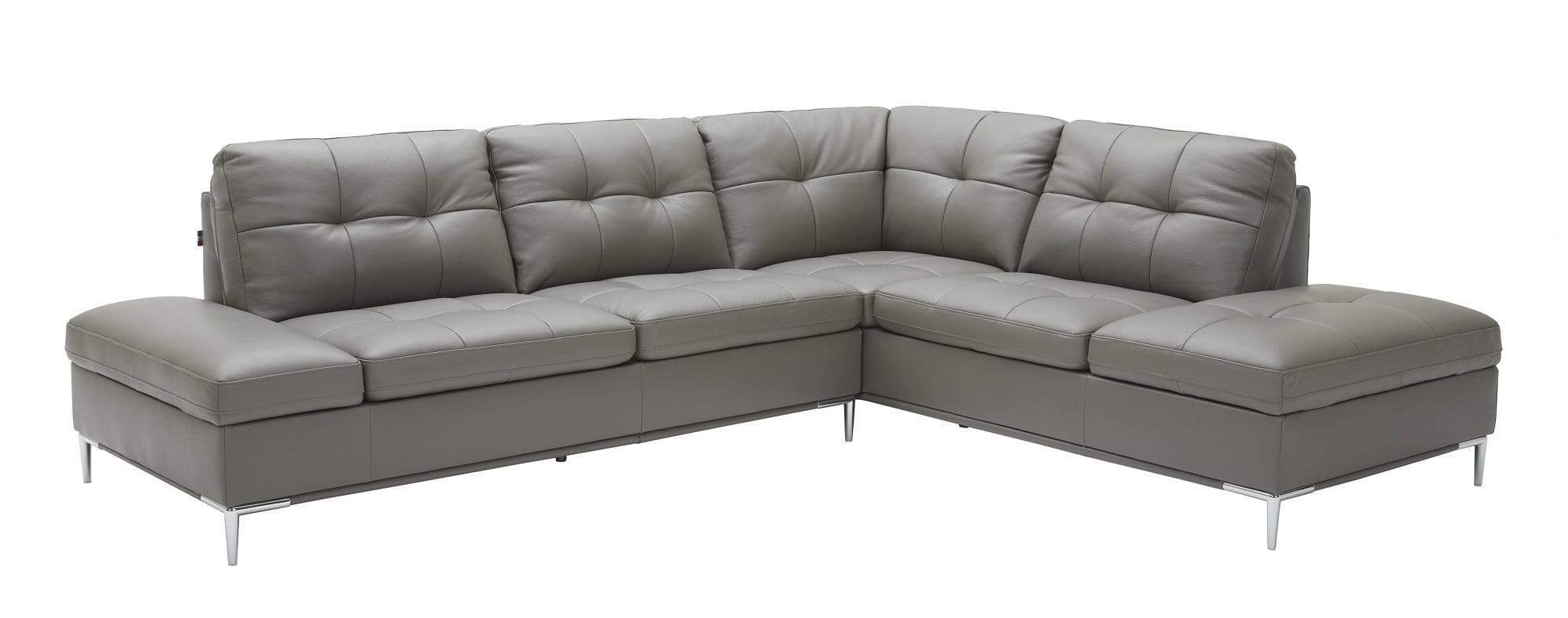 J and M Furniture Couches & Sofa Gray / Right (As Shown) Leonardo Sectional with Storage In Various Colors