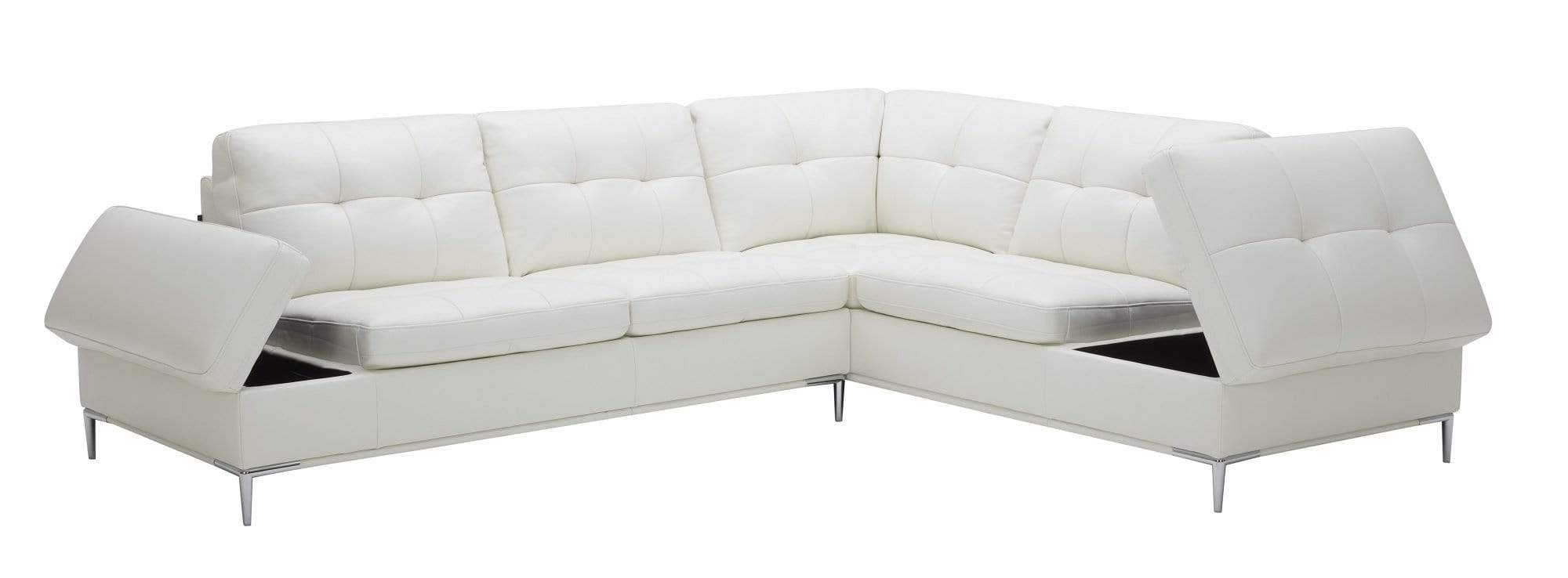 J and M Furniture Couches & Sofa Leonardo Sectional with Storage In Various Colors
