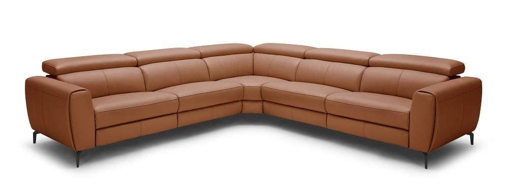 J and M Furniture Couches & Sofa Lorenzo Motion Sectional In Rust