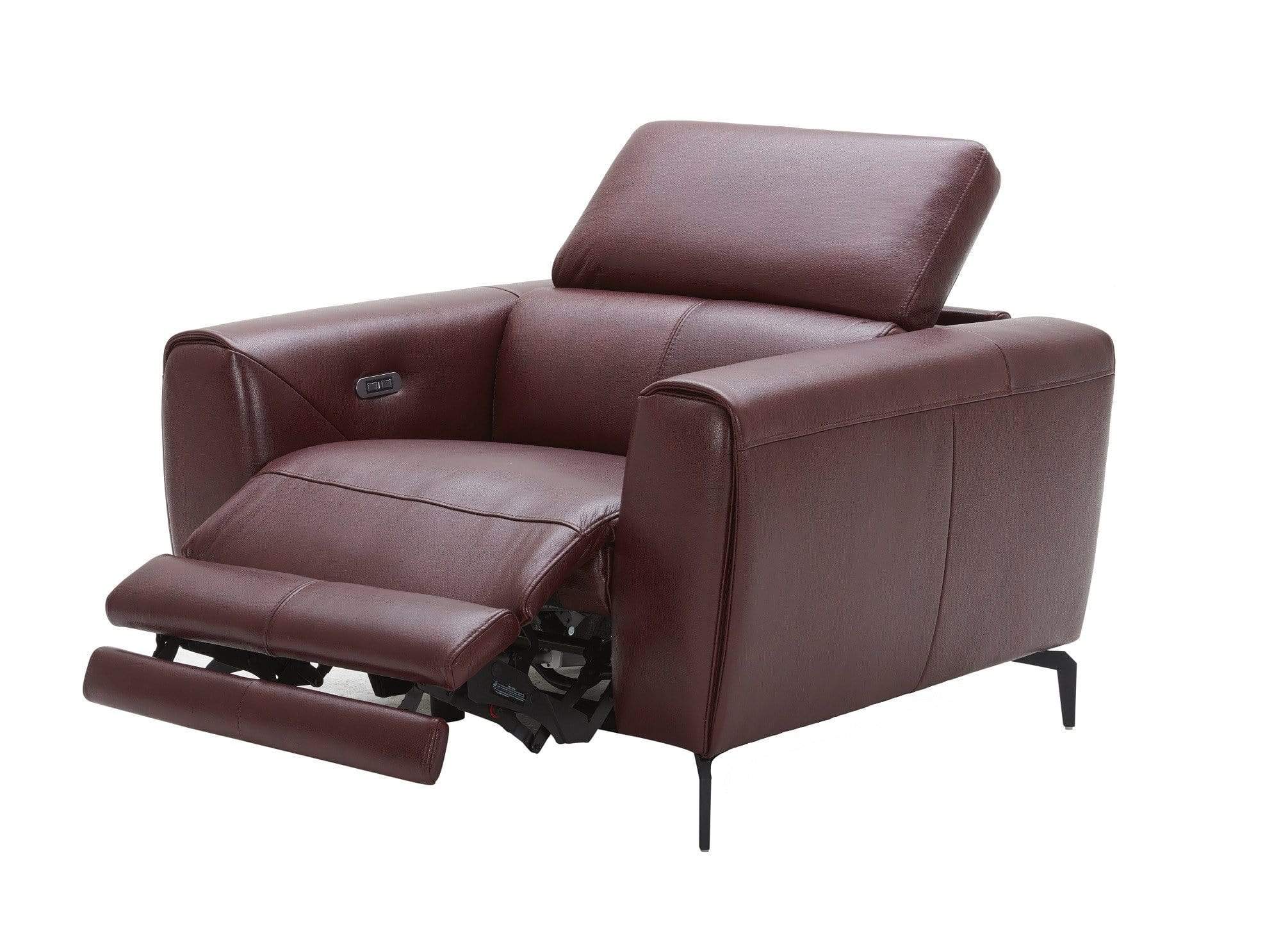 J and M Furniture Couches & Sofa Lorenzo Motion Sofa Set in Merlot