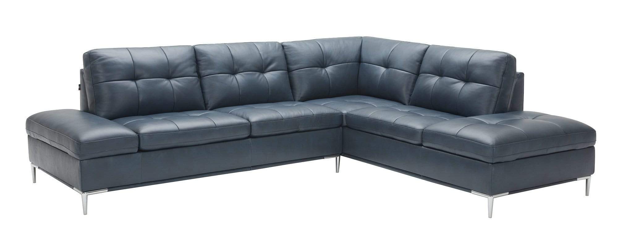 J and M Furniture Couches & Sofa Navy Blue / Right (As Shown) Leonardo Sectional with Storage In Various Colors