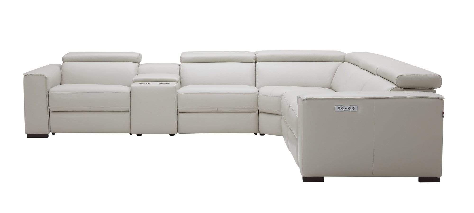 Picasso 6pc Motion Sectional In Silver Grey