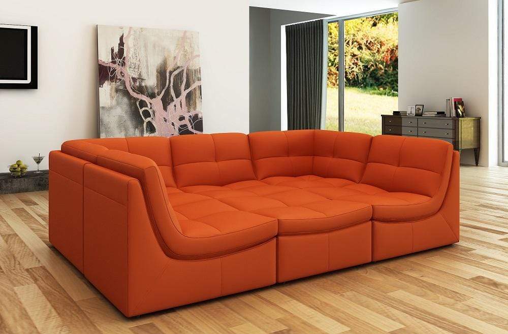 J and M Furniture Couches & Sofa Pumpkin Lego 6pc Sofa