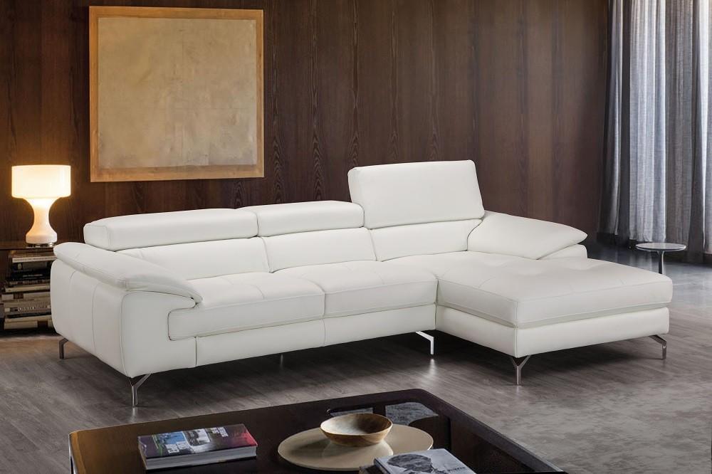 J and M Furniture Couches & Sofa White / Left Alice Premium Leather Sectional