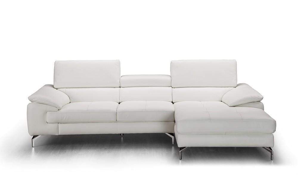 J and M Furniture Couches & Sofa White / Right (As Shown) Alice Premium Leather Sectional