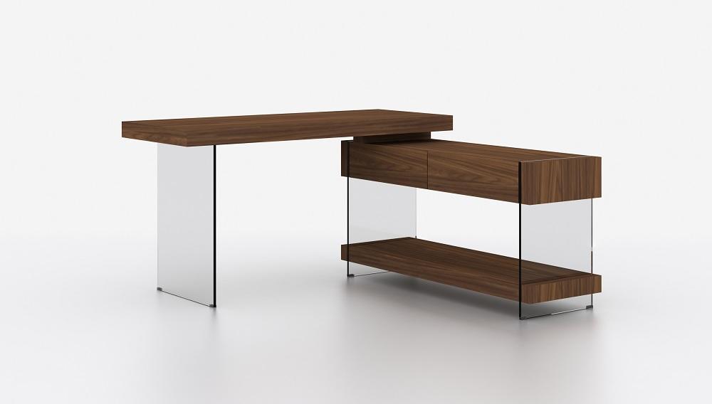J and M Furniture Desk Elm Modern Desk