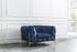 J and M Furniture Living Room Glamour Blue Sofa Set