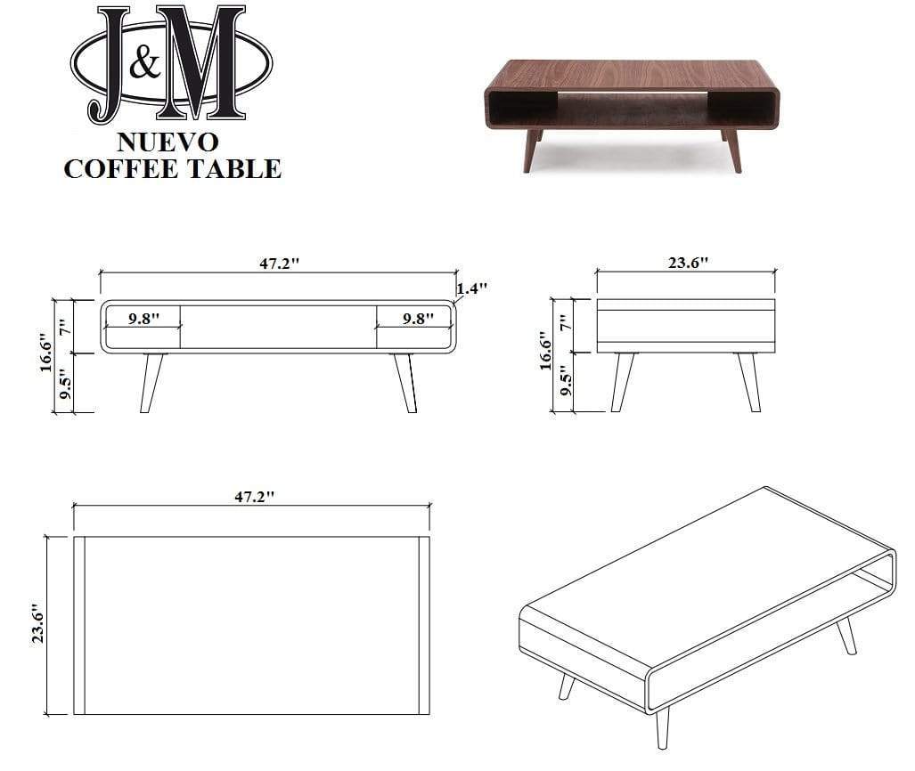 J and M Furniture Table - Coffee Nuevo Coffee Table