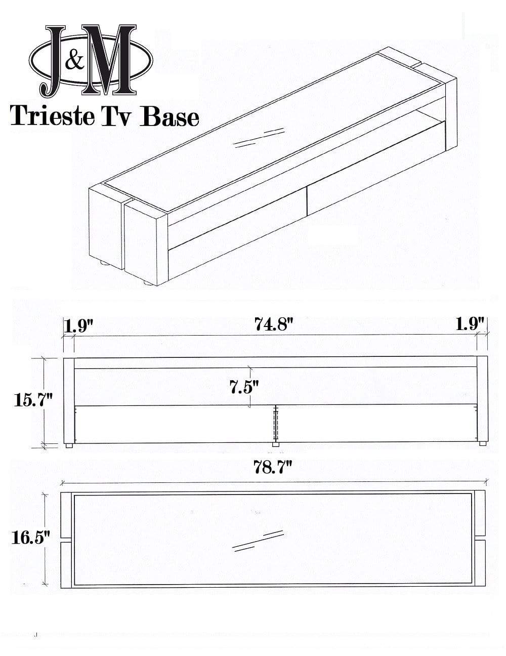 J and M Furniture TV Stand & Entertainment Centers Trieste TV Stand