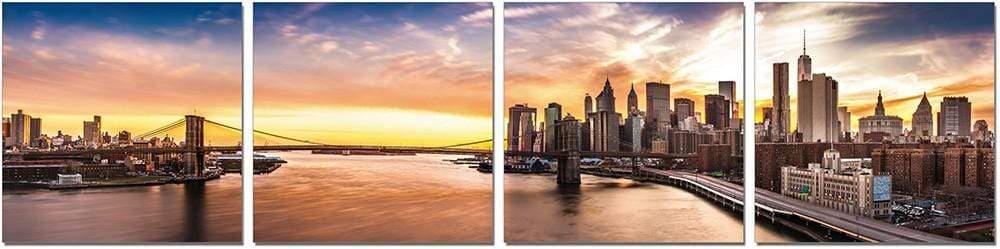 J and M Furniture Wall Art New York Sunset - SH-72098ABCD