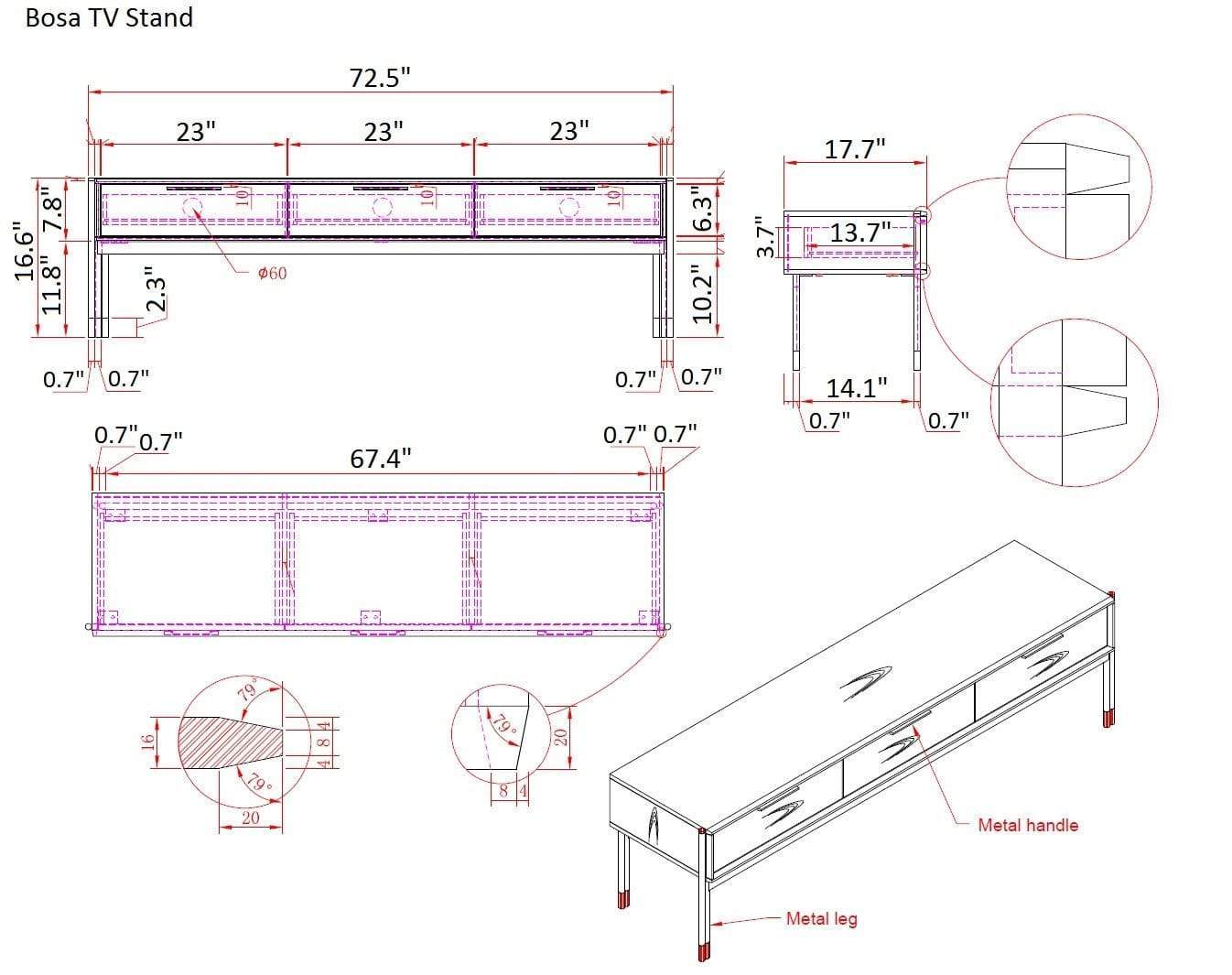 J&M Furniture Tv Stands Bosa Tv Stand