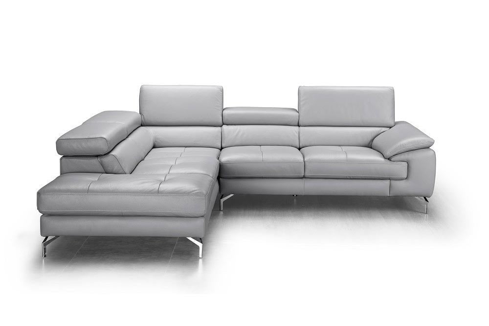 Olivia Modern Sectional in Light Grey