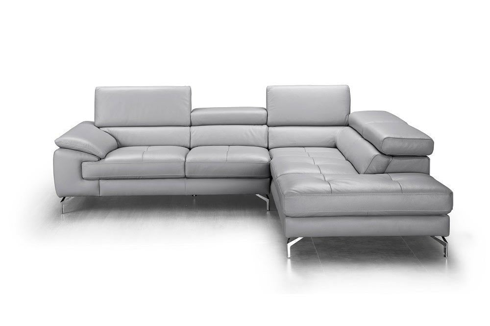 Olivia Modern Sectional in Light Grey