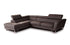 Sparta Italian Leather Sectional in Dark Grey