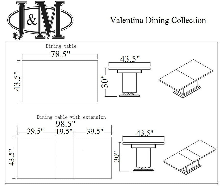 Valentina Modern Dining Table