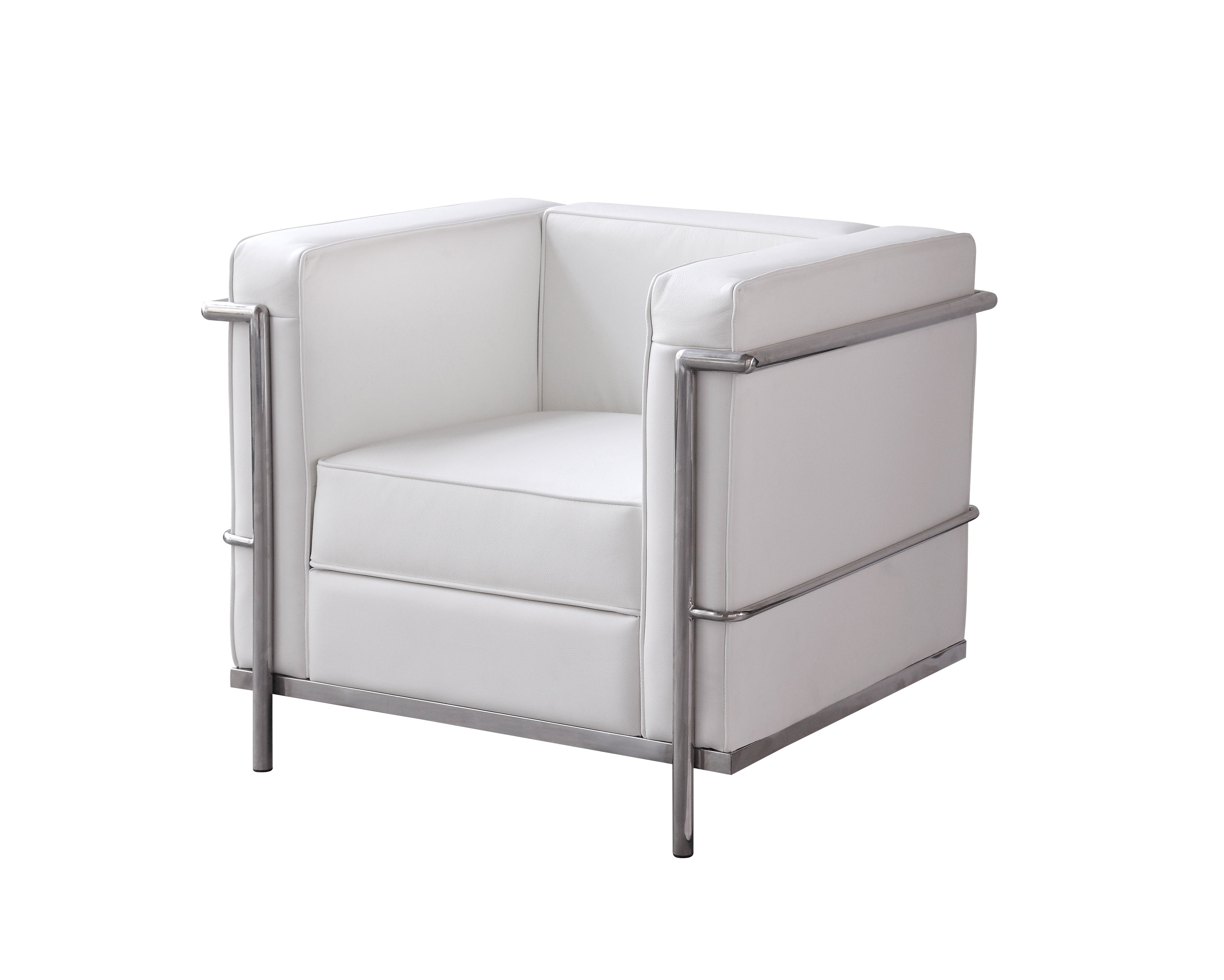 Cour Italian Leather Sofa Collection in White
